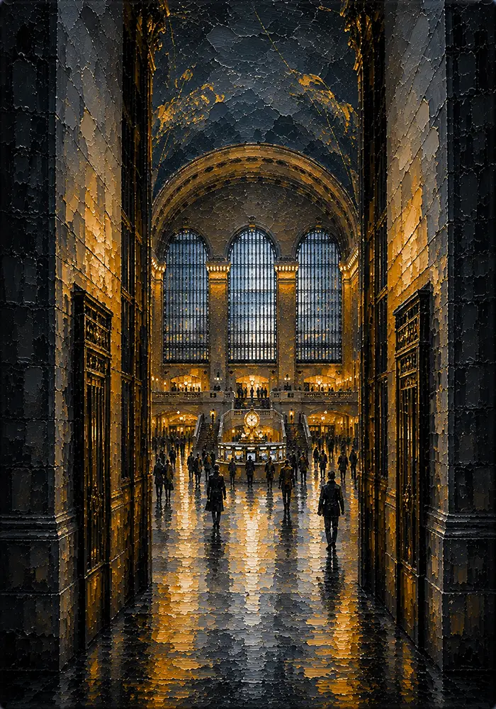 Metropolis Passage New York City Wall Art Gilded Metropolis Art Print