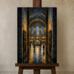Premium Wall Art Dikey Html Edition – CP-US-GM-V-004 displayed on a studio easel