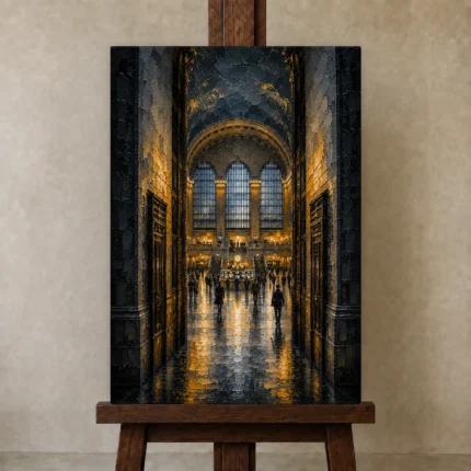 Premium Wall Art Dikey Html Edition – CP-US-GM-V-004 displayed on a studio easel