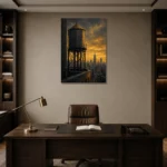 Premium Wall Art Dikey Html Edition – CP-US-GM-V-005 displayed in a contemporary gallery-inspired room