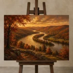 Premium Wall Art Yatay Html Edition – CP-US-HV-H-001 displayed on a studio easel