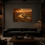 Premium Wall Art Yatay Html Edition – CP-US-HV-H-001 shown in a warm modern interior