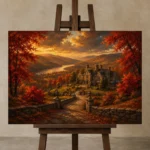 Premium Wall Art Yatay Html Edition – CP-US-HV-H-003 displayed on a studio easel