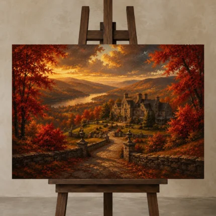 Premium Wall Art Yatay Html Edition – CP-US-HV-H-003 displayed on a studio easel
