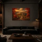 Premium Wall Art Yatay Html Edition – CP-US-HV-H-003 shown in a warm modern interior