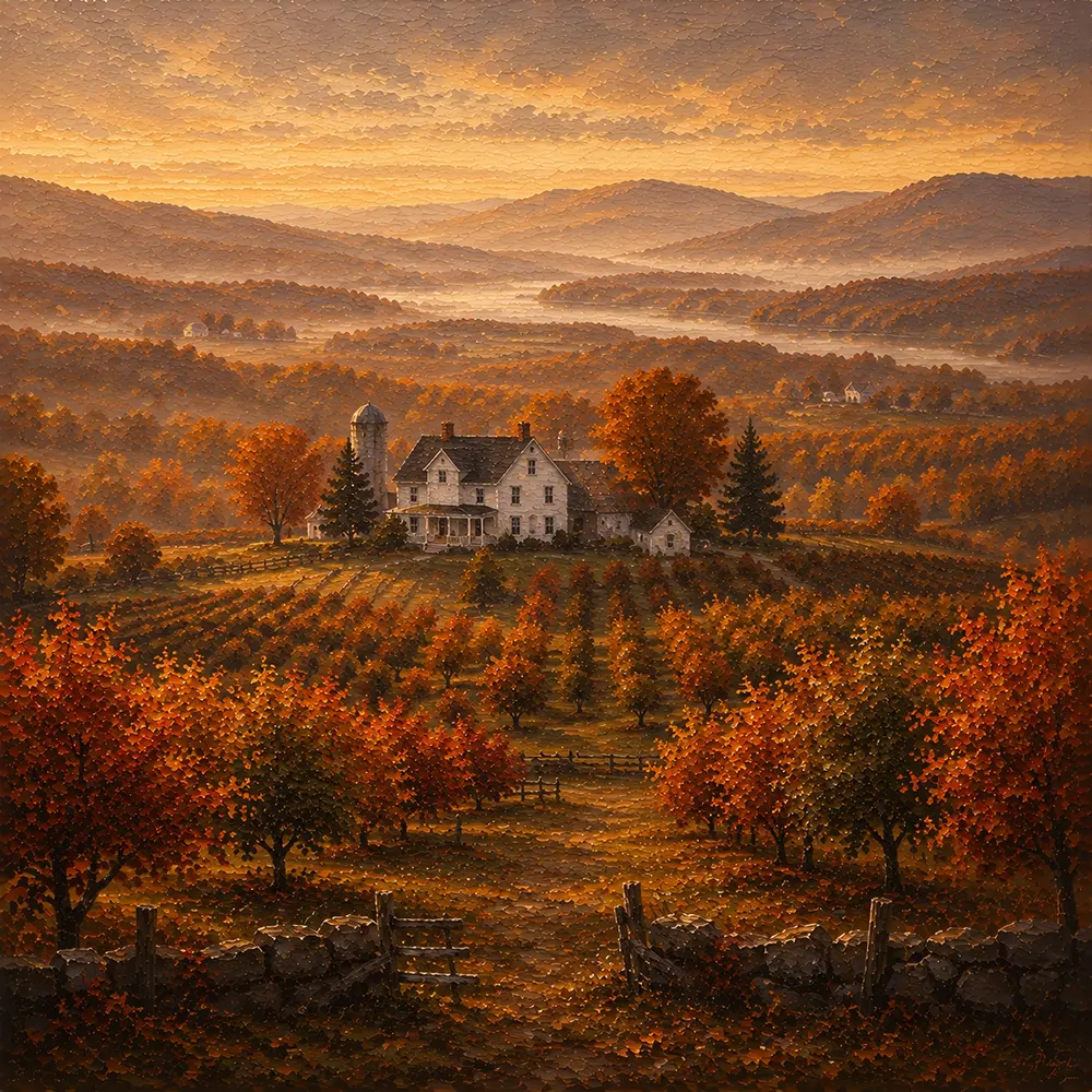 Hudson Stillness Hudson Valley Wall Art Hudson Autumn Art Print