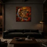 Premium Wall Art Kare Html Edition – CP-US-HV-S-003 shown in a warm modern interior