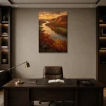 Premium Wall Art Dikey Html Edition – CP-US-HV-V-001 displayed in a contemporary gallery-inspired room
