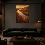 Premium Wall Art Dikey Html Edition – CP-US-HV-V-001 shown in a warm modern interior