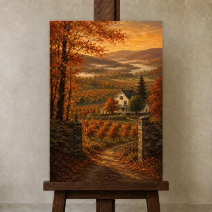 Premium Wall Art Dikey Html Edition – CP-US-HV-V-002 displayed on a studio easel