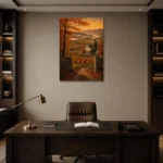 Premium Wall Art Dikey Html Edition – CP-US-HV-V-002 displayed in a contemporary gallery-inspired room