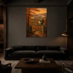 Premium Wall Art Dikey Html Edition – CP-US-HV-V-002 shown in a warm modern interior