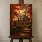 Premium Wall Art Dikey Html Edition – CP-US-HV-V-003 displayed on a studio easel