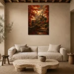 Premium Wall Art Dikey Html Edition – CP-US-HV-V-003 presented in a sophisticated home setting