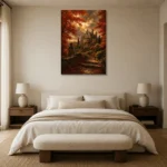Premium Wall Art Dikey Html Edition – CP-US-HV-V-003 showcased in an elegant minimalist interior