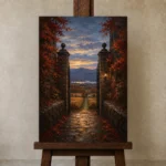 Premium Wall Art Dikey Html Edition – CP-US-HV-V-004 displayed on a studio easel