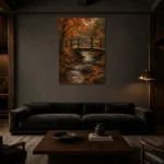 Premium Wall Art Dikey Html Edition – CP-US-HV-V-005 shown in a warm modern interior