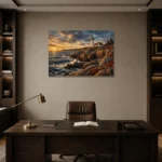 Premium Wall Art Yatay Html Edition – CP-US-NEC-H-001 displayed in a contemporary gallery-inspired room