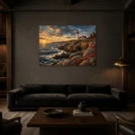 Premium Wall Art Yatay Html Edition – CP-US-NEC-H-001 shown in a warm modern interior
