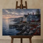 Premium Wall Art Yatay Html Edition – CP-US-NEC-H-002 displayed on a studio easel