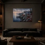 Premium Wall Art Yatay Html Edition – CP-US-NEC-H-002 shown in a warm modern interior