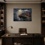 Premium Wall Art Yatay Html Edition – CP-US-NEC-H-003 displayed in a contemporary gallery-inspired room