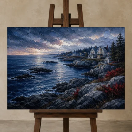 Premium Wall Art Yatay Html Edition – CP-US-NEC-H-004 displayed on a studio easel