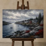 Premium Wall Art Yatay Html Edition – CP-US-NEC-H-005 displayed on a studio easel