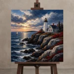 Premium Wall Art Kare Html Edition – CP-US-NEC-S-001 displayed on a studio easel