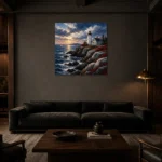 Premium Wall Art Kare Html Edition – CP-US-NEC-S-001 shown in a warm modern interior