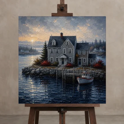 Premium Wall Art Kare Html Edition – CP-US-NEC-S-002 displayed on a studio easel