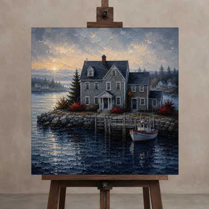 Premium Wall Art Kare Html Edition – CP-US-NEC-S-002 displayed on a studio easel