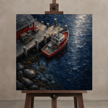 Premium Wall Art Kare Html Edition – CP-US-NEC-S-003 displayed on a studio easel