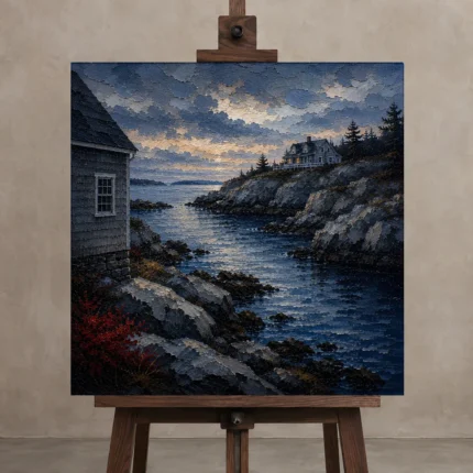 Premium Wall Art Kare Html Edition – CP-US-NEC-S-004 displayed on a studio easel