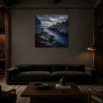 Premium Wall Art Kare Html Edition – CP-US-NEC-S-004 shown in a warm modern interior