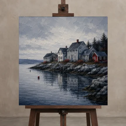 Premium Wall Art Kare Html Edition – CP-US-NEC-S-005 displayed on a studio easel