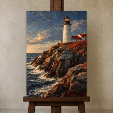 Premium Wall Art Dikey Html Edition – CP-US-NEC-V-001 displayed on a studio easel
