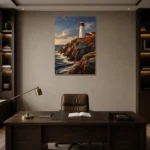 Premium Wall Art Dikey Html Edition – CP-US-NEC-V-001 displayed in a contemporary gallery-inspired room