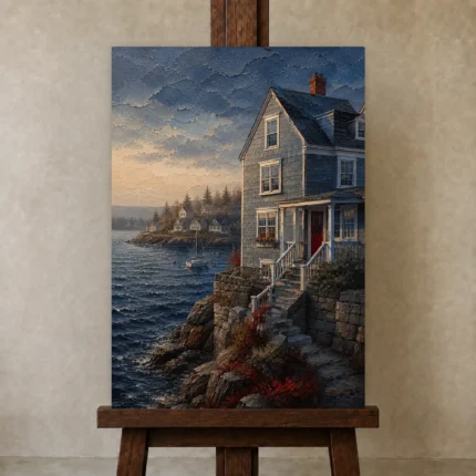 Premium Wall Art Dikey Html Edition – CP-US-NEC-V-002 displayed on a studio easel