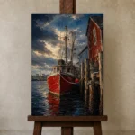 Premium Wall Art Dikey Html Edition – CP-US-NEC-V-003 displayed on a studio easel