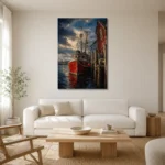 Premium Wall Art Dikey Html Edition – CP-US-NEC-V-003 styled in a refined neutral interior