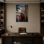Premium Wall Art Dikey Html Edition – CP-US-NEC-V-003 displayed in a contemporary gallery-inspired room