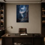 Premium Wall Art Dikey Html Edition – CP-US-NEC-V-004 displayed in a contemporary gallery-inspired room