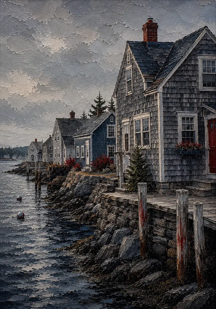 Atlantic Reliquary New England Coastal Wall Art New England Navy Art Print