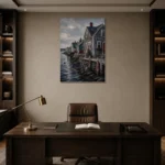 Premium Wall Art Dikey Html Edition – CP-US-NEC-V-005 displayed in a contemporary gallery-inspired room