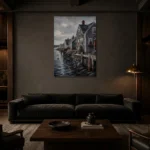 Premium Wall Art Dikey Html Edition – CP-US-NEC-V-005 shown in a warm modern interior