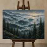 Premium Wall Art Yatay Html Edition – CP-US-PF-H-002 displayed on a studio easel