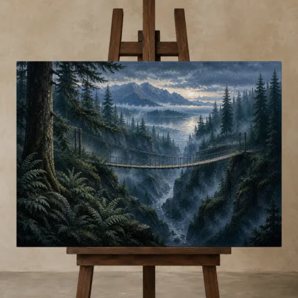 Premium Wall Art Yatay Html Edition – CP-US-PF-H-004 displayed on a studio easel
