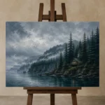 Premium Wall Art Yatay Html Edition – CP-US-PF-H-005 displayed on a studio easel