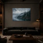 Premium Wall Art Yatay Html Edition – CP-US-PF-H-005 shown in a warm modern interior
